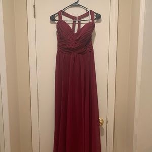 Watters Wtoo Burgundy Bridesmaid Dress